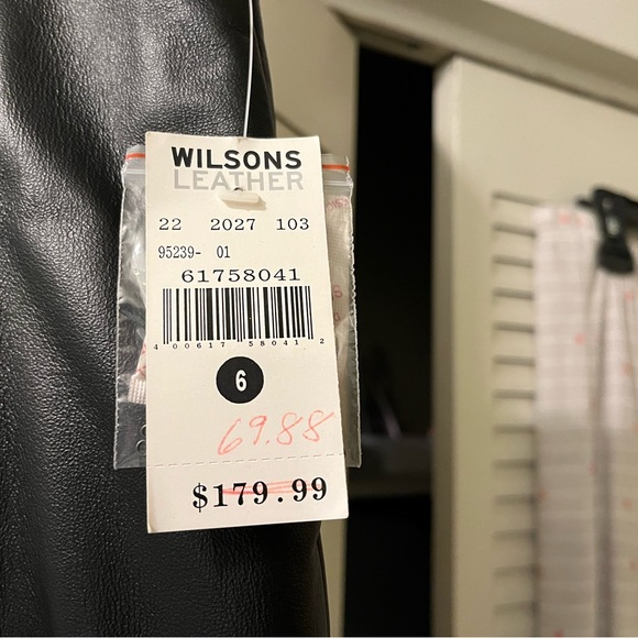 Wilson’s Black Leather Low-Rise Boot-Cut Pants with Lacing, Size 6 - Picture 6 of 6